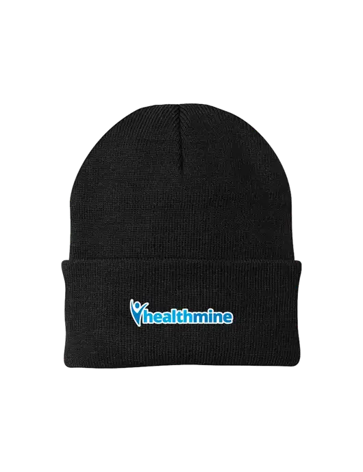 Black Knit Cap w/Healthmine Logo