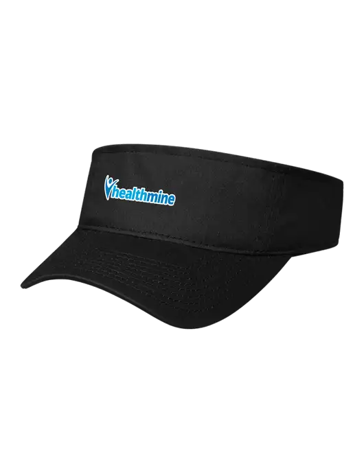 Black Cap Visor w/Healthmine Logo