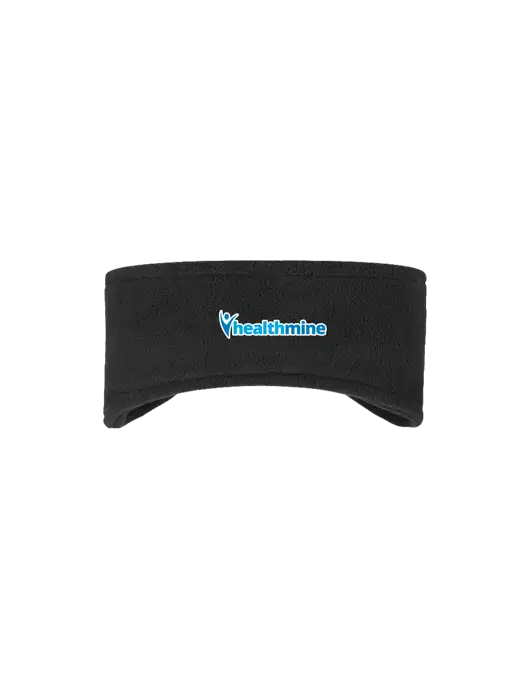 Black Stretch Fleece Headband w/Healthmine Logo