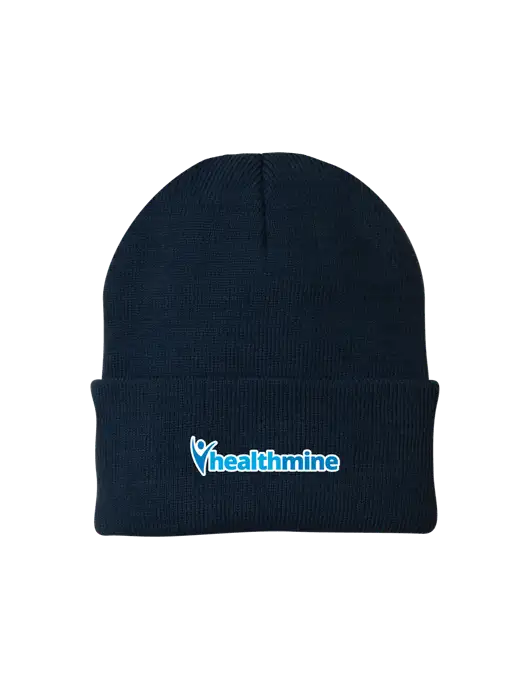 Navy Knit Cap w/Healthmine Logo
