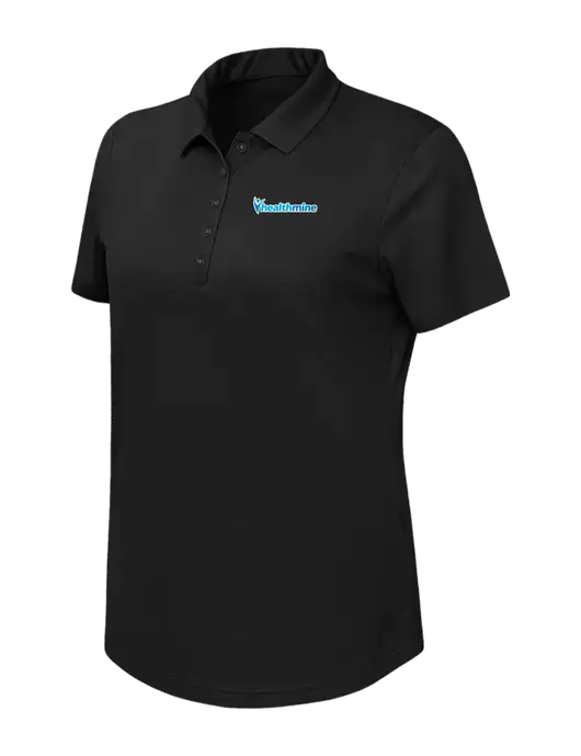 Callaway Womens Birdseye Black Polo w/Healthmine Logo