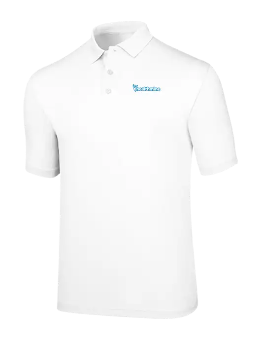 Callaway Opti-Dri White Chev Polo w/Healthmine Logo