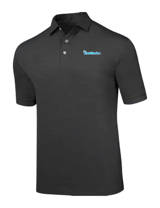 Callaway Black Fashion Tonal Polo w/Healthmine Logo