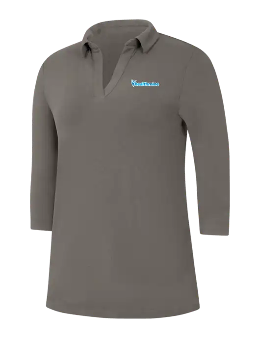 Womens Dark Grey Luxe Knit Tunic w/Healthmine Logo