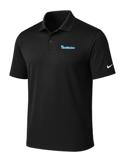 NIKE Black Victory Solid Polo w/Healthmine Logo