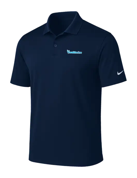 NIKE Navy Victory Solid Polo w/Healthmine Logo