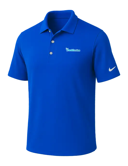 NIKE Royal Dri-Fit Micro Pique Polo w/Healthmine Logo