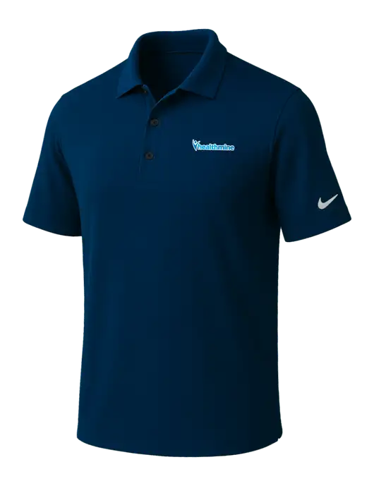 NIKE Navy Dri-Fit Micro Pique Polo w/Healthmine Logo