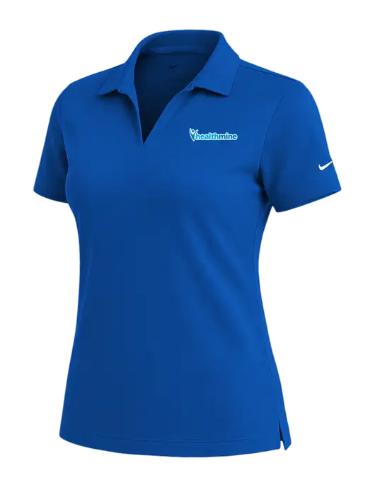 NIKE Royal Womens Dri-Fit Micro Pique Polo w/Healthmine Logo