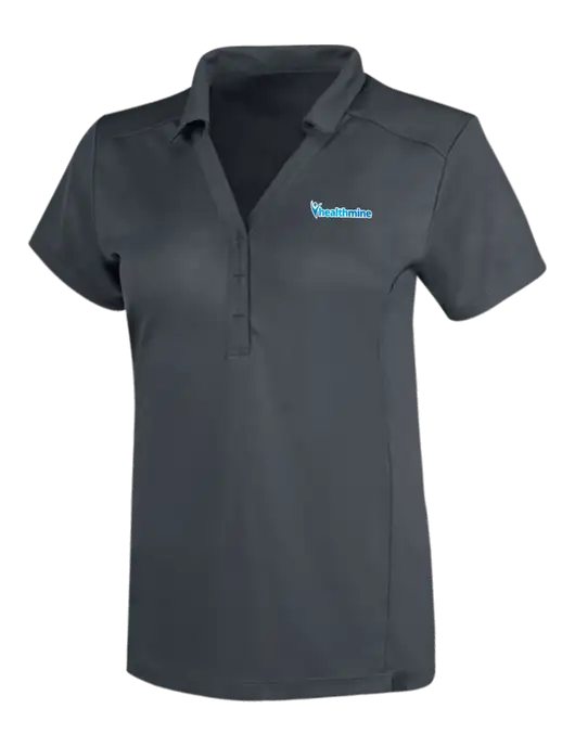 OGIO Dark Grey Womens Framework Polo w/Healthmine Logo