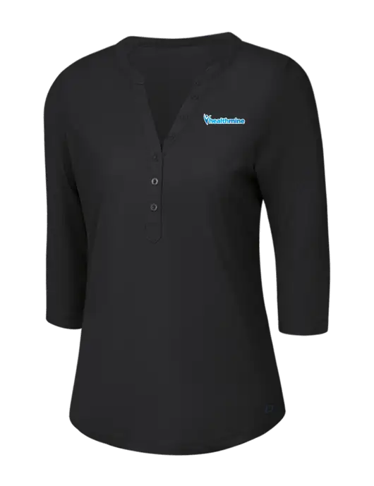OGIO Blacktop Jewel Henley w/Healthmine Logo