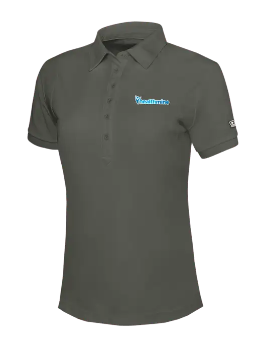 OGIO Womens Medium Grey Jewel Polo w/Healthmine Logo