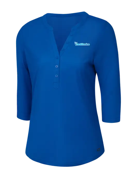 OGIO Royal Blue Jewel Henley w/Healthmine Logo