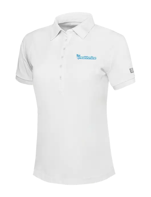 OGIO Womens Bright White Jewel Polo w/Healthmine Logo