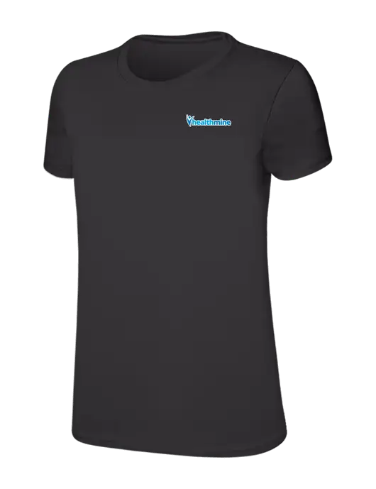 Womens Ring Spun Charcoal 4.5 oz T-Shirt w/Healthmine Logo
