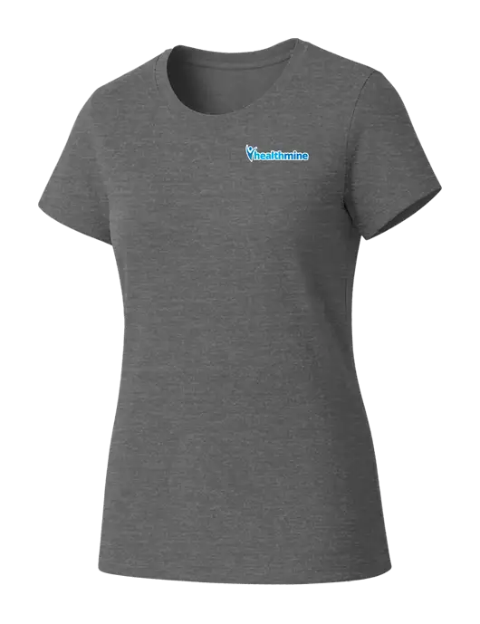 Womens Seriously Soft Grey Frost T-Shirt w/Healthmine Logo
