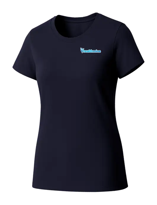 Womens Seriously Soft New Navy T-Shirt w/Healthmine Logo