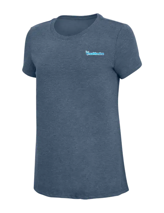 Womens Simply Soft Navy Frost 4.5oz  Poly/Combed Ring Spun Cotton T-Shirt w/Healthmine Logo
