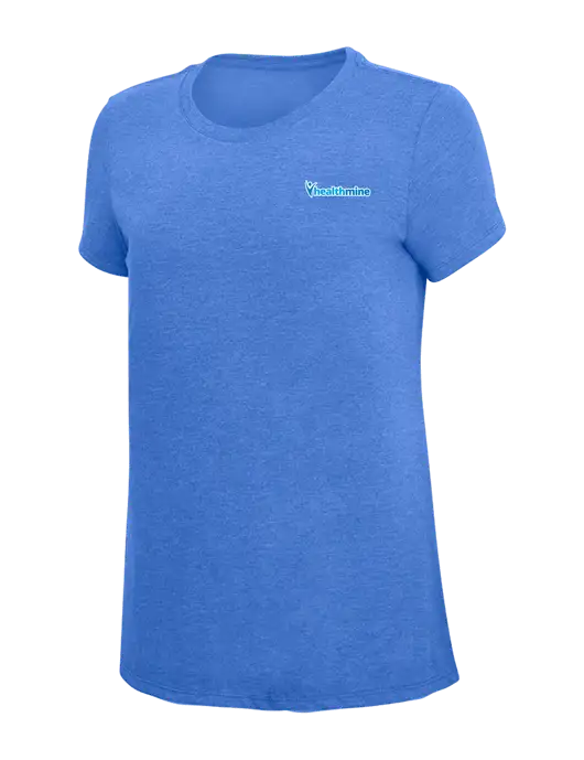 Womens Simply Soft Royal Frost 4.5oz  Poly/Combed Ring Spun Cotton T-Shirt w/Healthmine Logo