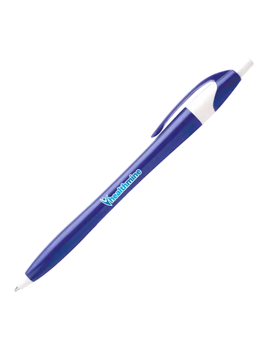 Novella Royal/White Executive Pen - Blue Ink w/Healthmine Logo