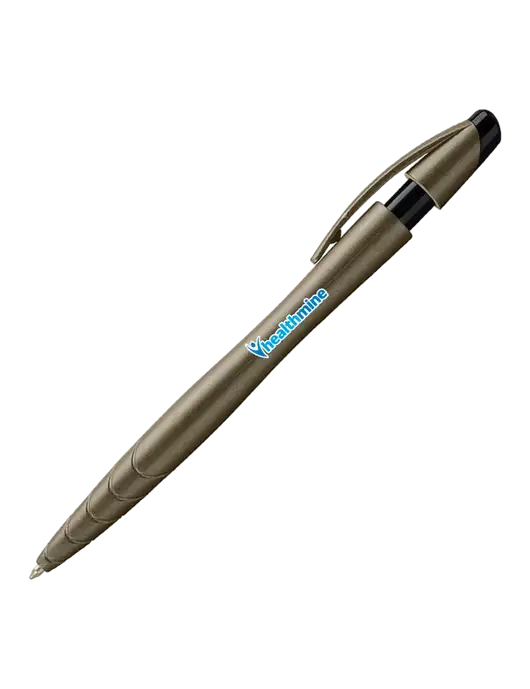 Awali Grey Metallic Pen - Black Ink w/Healthmine Logo