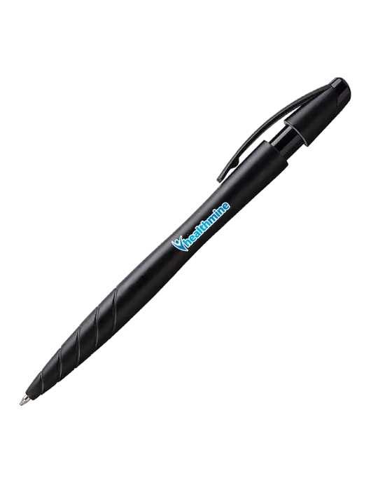 Awali Black Metallic Pen - Black Ink w/Healthmine Logo