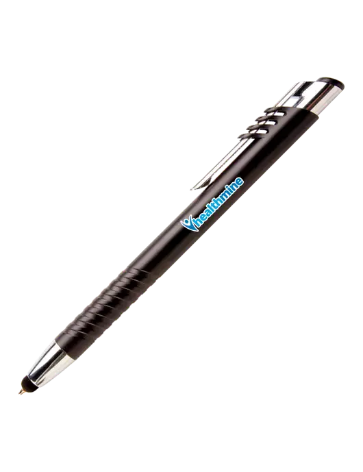 Schirhart Black Stylus Pen - Blue Ink w/Healthmine Logo