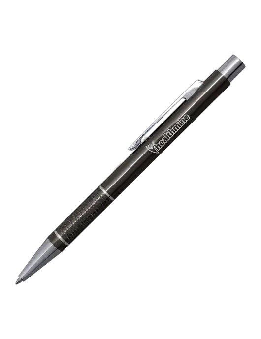 St George Gunmetal Pen - Blue Ink w/Healthmine Logo