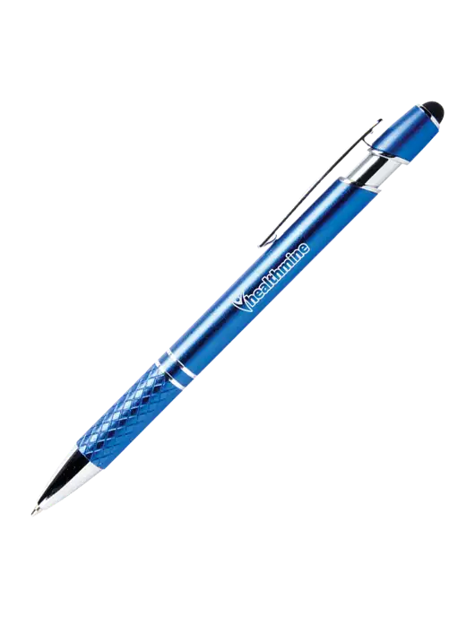 Valencia Blue Stylus Pen - Black Ink w/Healthmine Logo