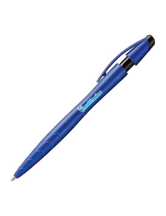 Awali Blue Metallic Pen - Black Ink w/Healthmine Logo