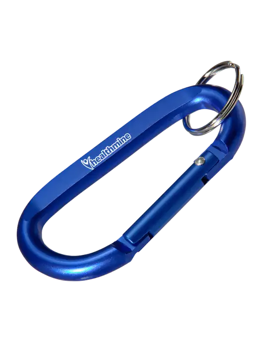 Blue Carabiner & Key Ring w/Healthmine Logo