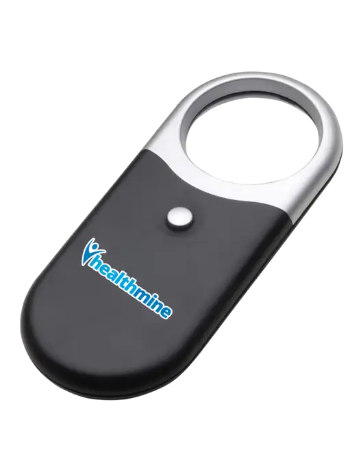 Compact Black Magnifier Light w/Healthmine Logo