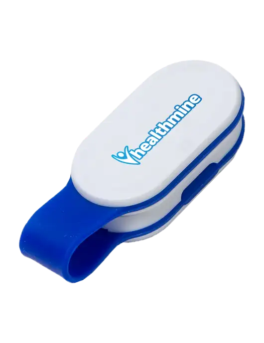 Magna Clip Blue Personal Safety Light w/Healthmine Logo