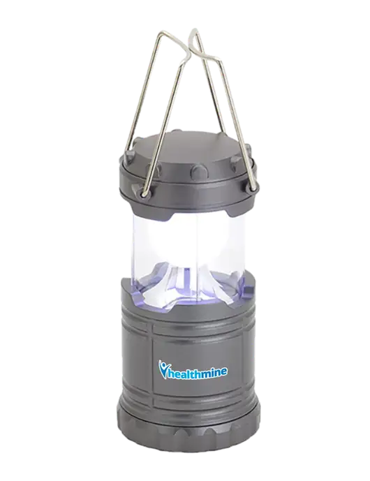 Gunmetal Mini Retro Lantern w/Healthmine Logo