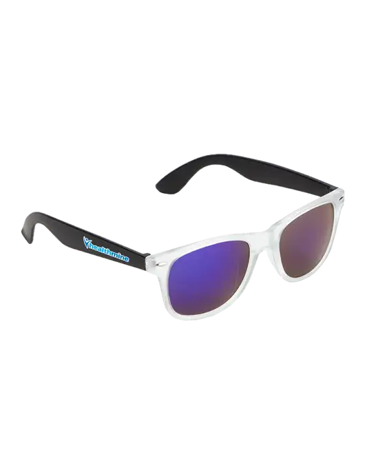 Key West Black Mirrored Sunglasses w/Healthmine Logo