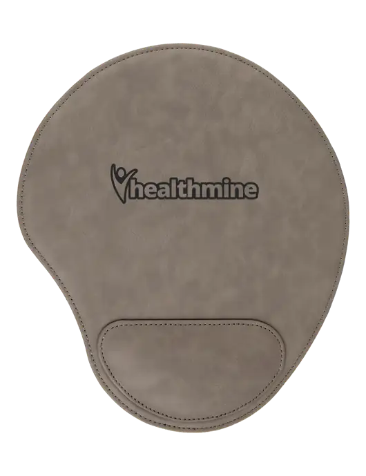 Gray Leatherette Mouse Pad w/Healthmine Logo