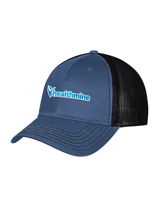 Dark Royal/Black Mesh Trucker Cap Snap Back w/Healthmine Logo