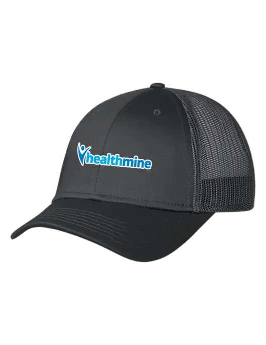Charcoal Mesh Trucker Cap Snap Back w/Healthmine Logo
