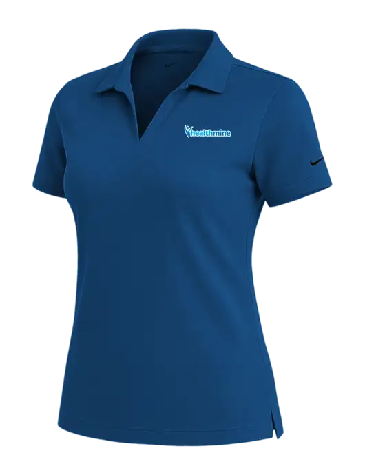 NIKE Dark Royal Womens Dri-Fit Micro Pique Polo w/Healthmine Logo
