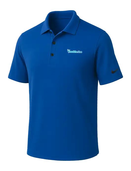 NIKE Dark Royal Dri-Fit Micro Pique Polo w/Healthmine Logo
