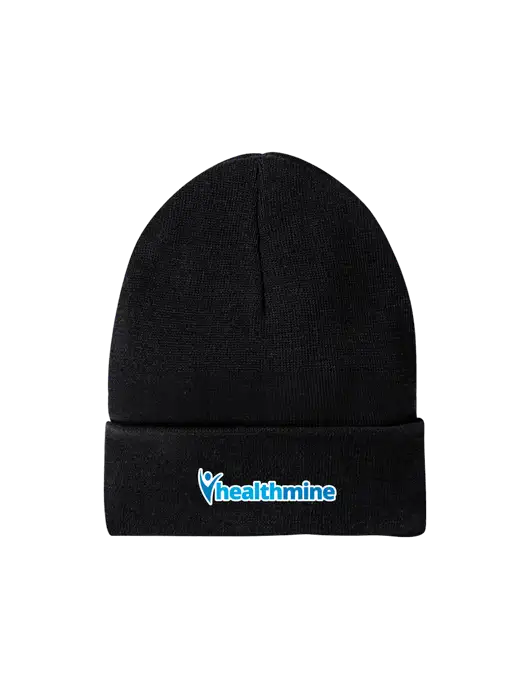 Recycled Black Beanie w/Healthmine Logo