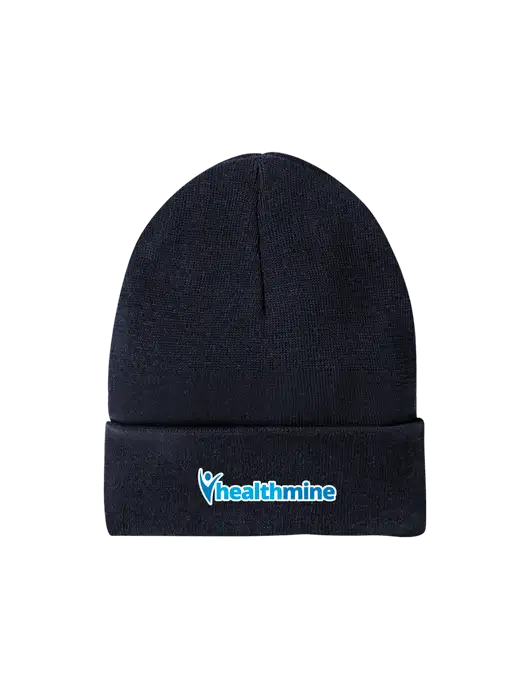 Recycled True Navy Beanie w/Healthmine Logo