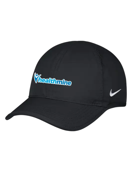 Nike Black Featherlight Cap w/Healthmine Logo
