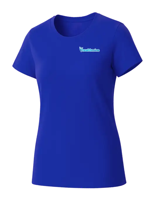 Womens Seriously Soft Royal T-Shirt w/Healthmine Logo