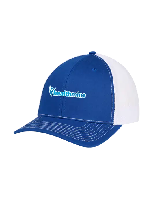 Richardson Adjustable Snapback Original 112 Trucker Cap Royal w/White Mesh w/Healthmine Logo