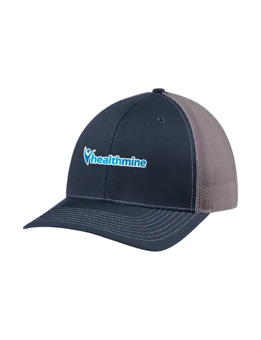 Richardson Adjustable Snapback Original 112 Trucker Cap Navy w/Charcoal Mesh w/Healthmine Logo