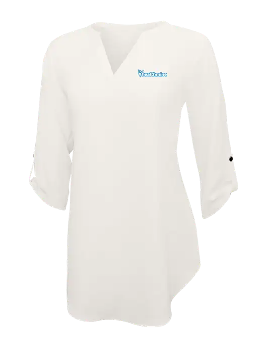 Ivory Womens 3/4 Sleeve Tunic Blouse w/Healthmine Logo