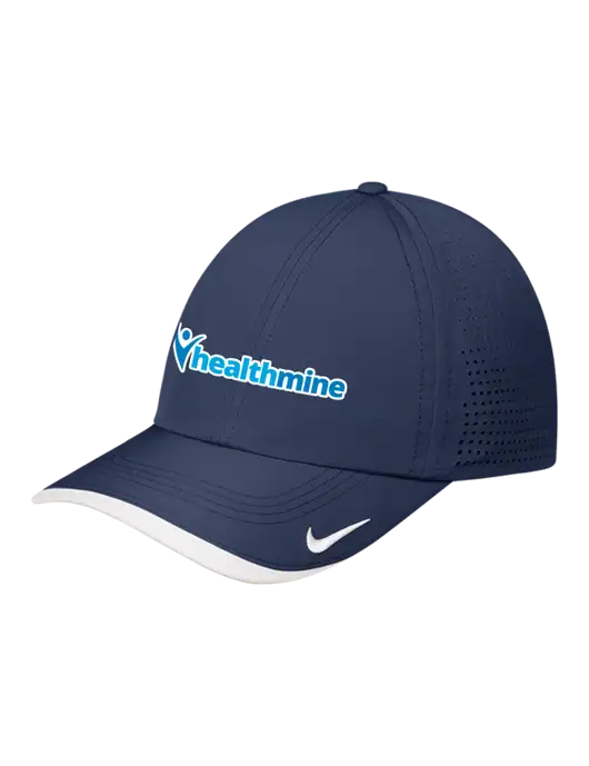 Nike Navy/White Dri-FIT Perforated Performance Cap w/Healthmine Logo