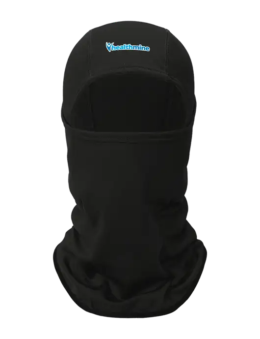 Black CornerStone Smooth Fleece Face Mask w/Healthmine Logo