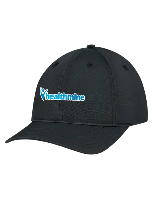 Black Nylon Twill Performance Cap w/Healthmine Logo